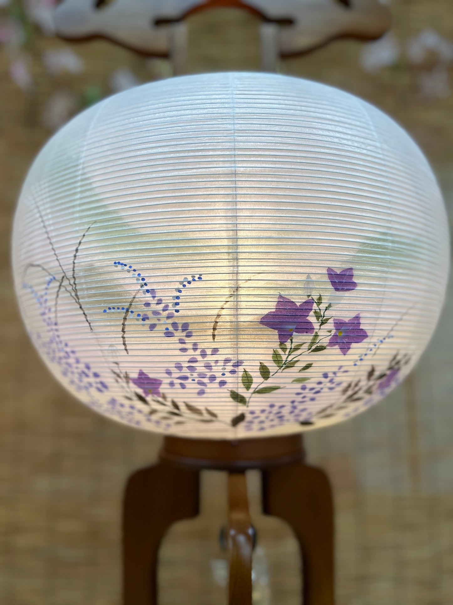 Traditional Japanese lantern Keyaki
