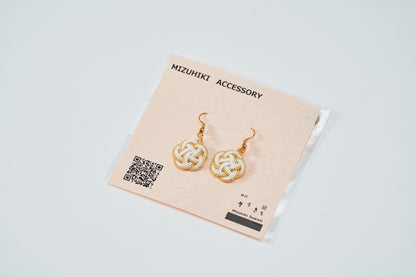 Mizuhiki pierced earrings